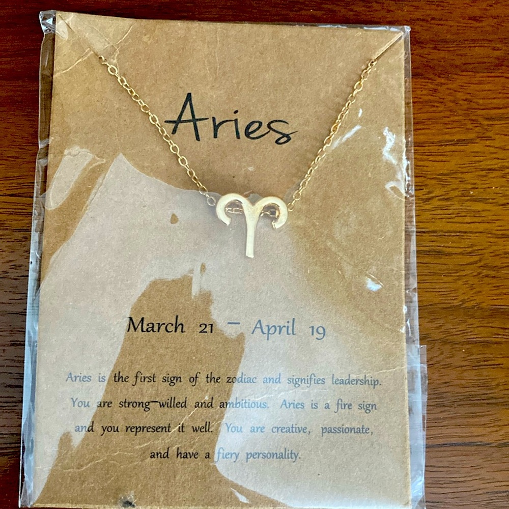 Gold Aries necklace